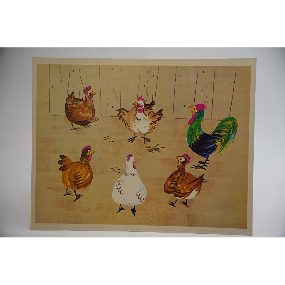 Cooper Films It's Perfectly True Art Print Unisex Medium Tan Chickens 1970‎